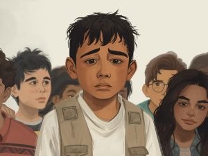 ilustrasi orang sedang bersedih