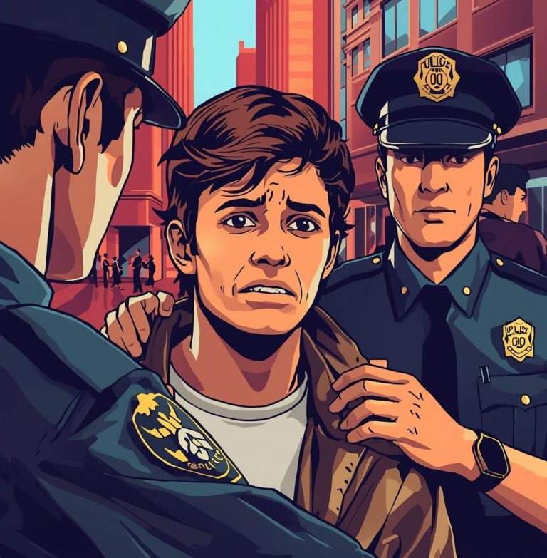 ilustrasi ditangkap polisi